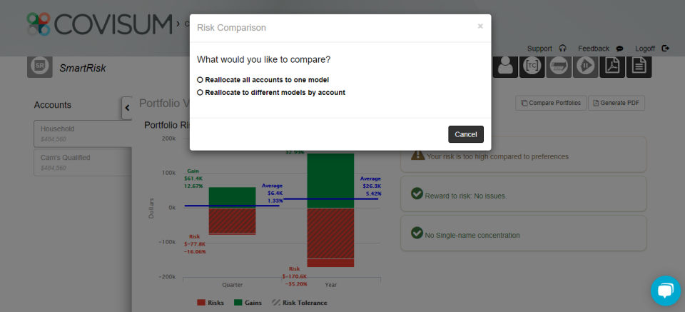 screenshot of SmartRisk
