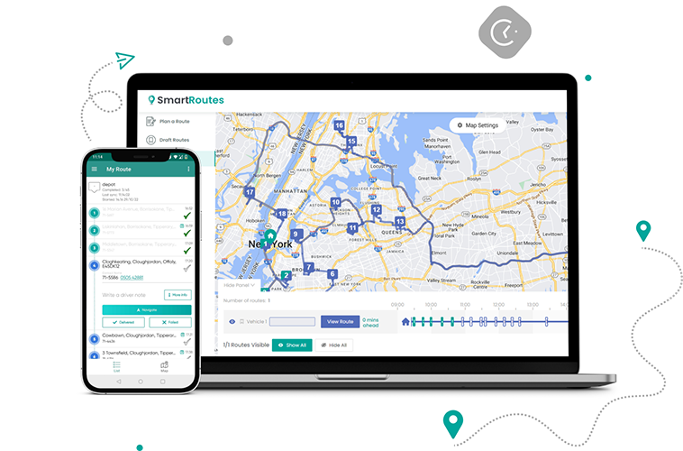 screenshot of SmartRoutes