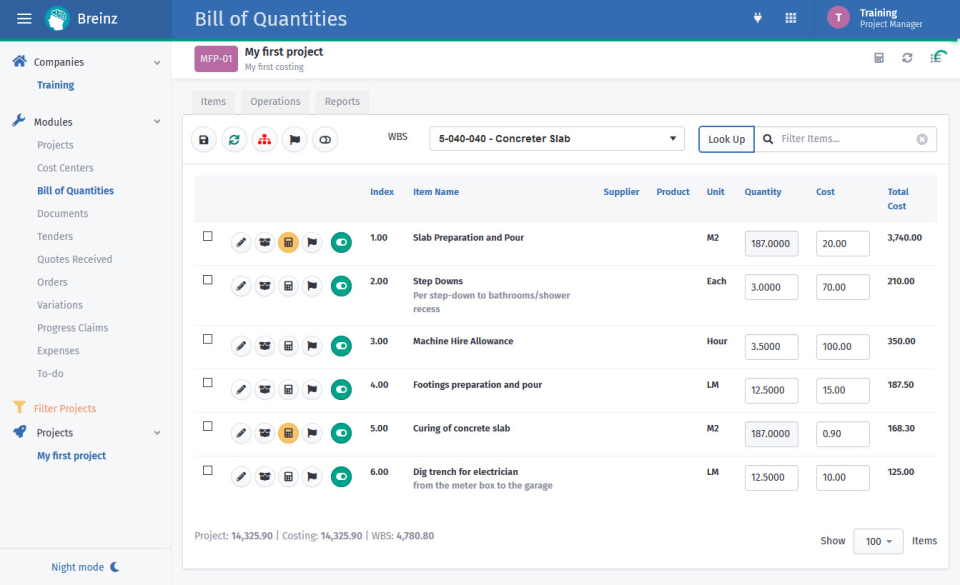 screenshot of SmarteBuild