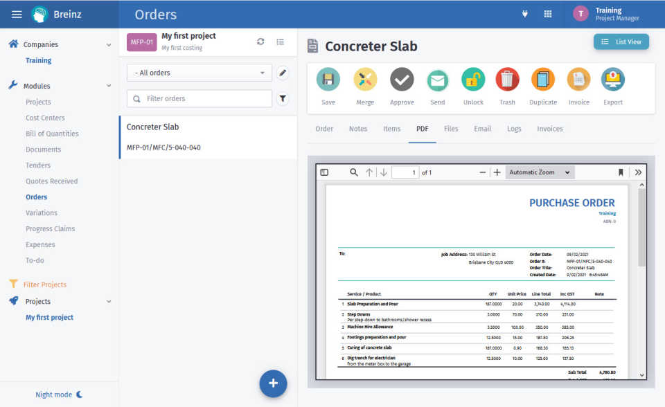 screenshot of SmarteBuild