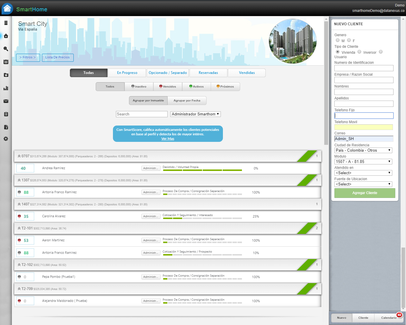 screenshot of Smarthome