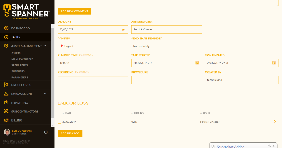 screenshot of Smartspanner