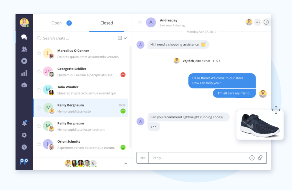 screenshot of Smartsupp