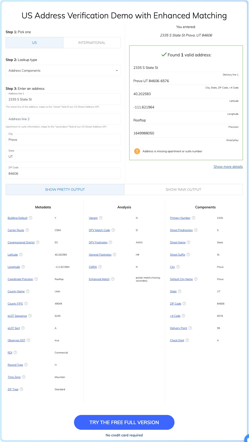 screenshot of Smarty