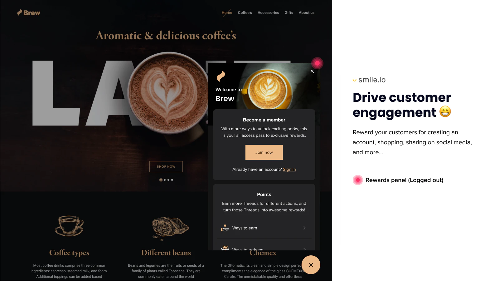 screenshot of Smile.io