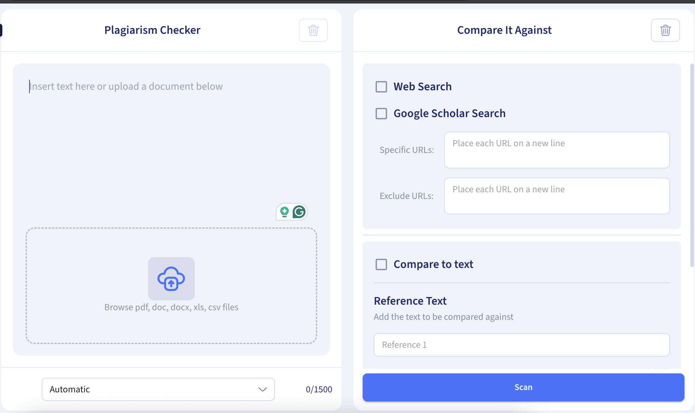 screenshot of Smodin