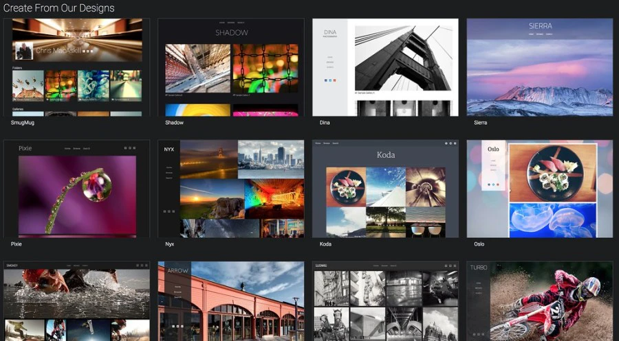 screenshot of SmugMug