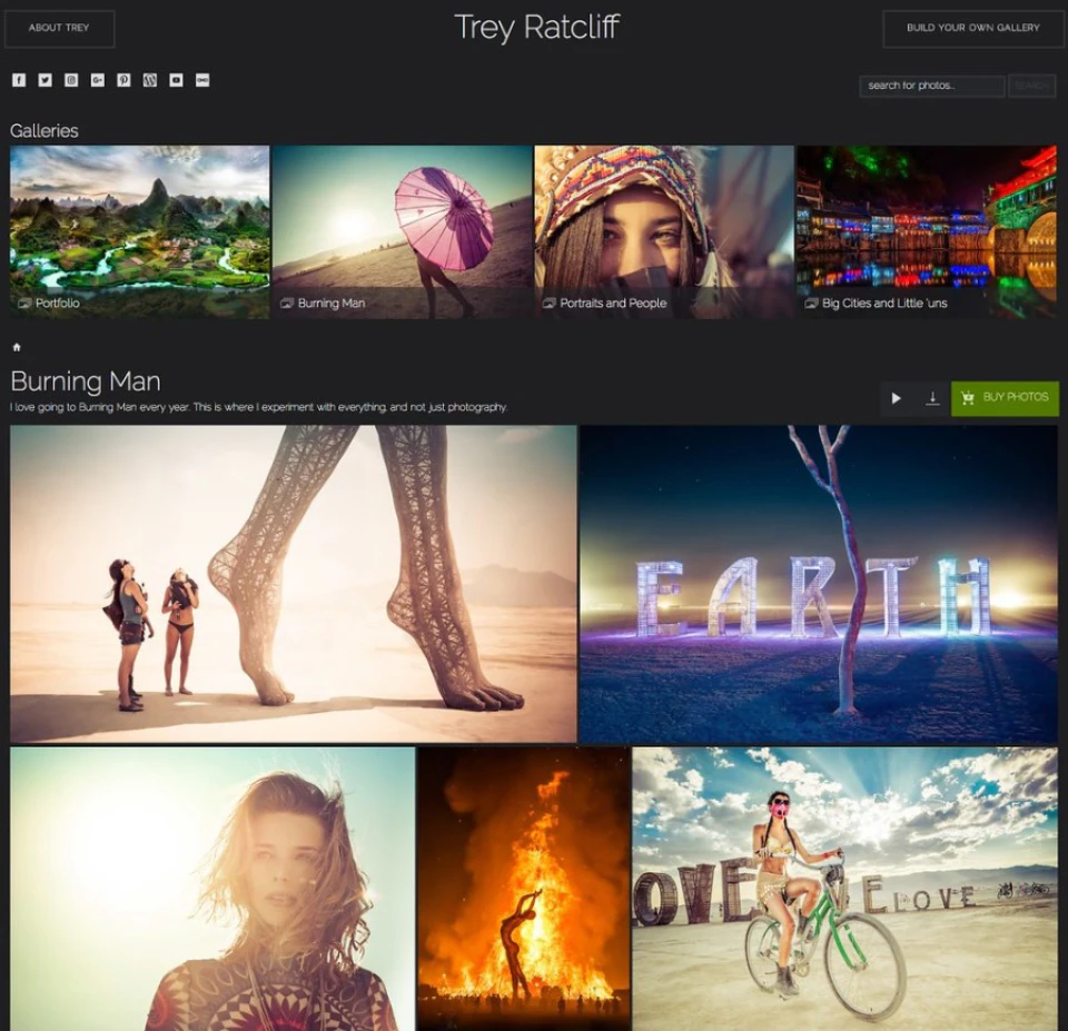 screenshot of SmugMug