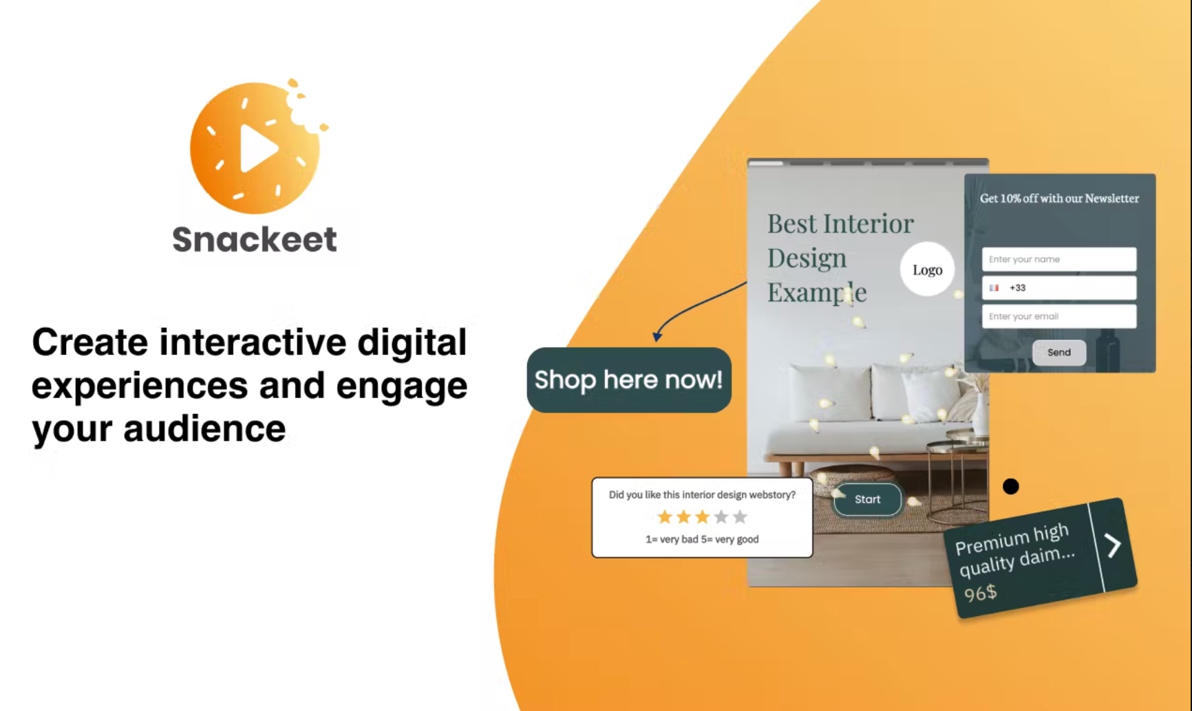 screenshot of Snackeet