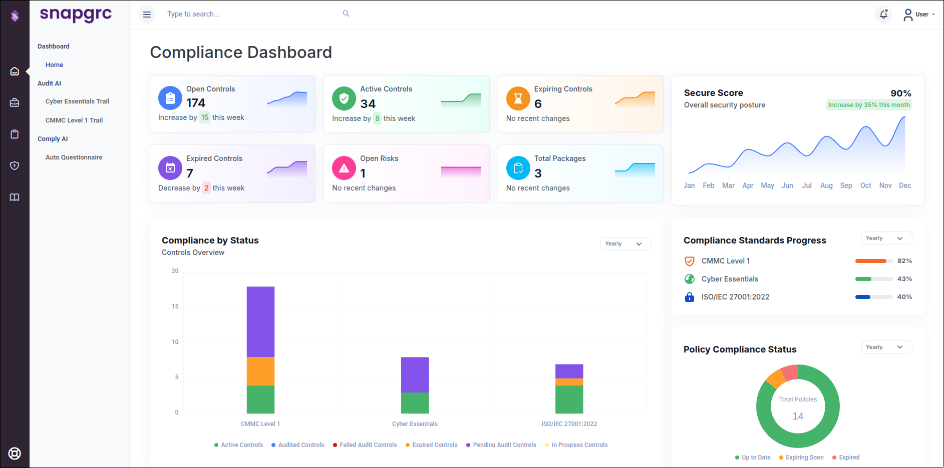 screenshot of SnapGRC