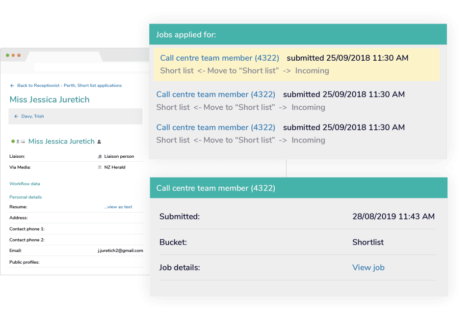 screenshot of SnapHire