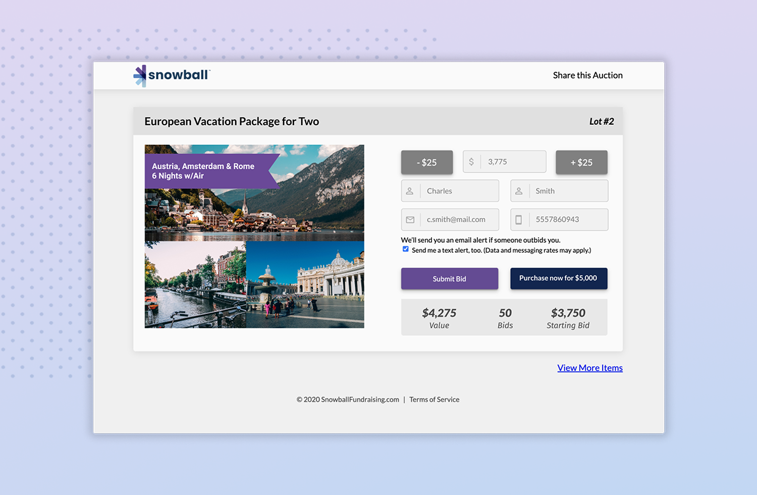 screenshot of Snowball