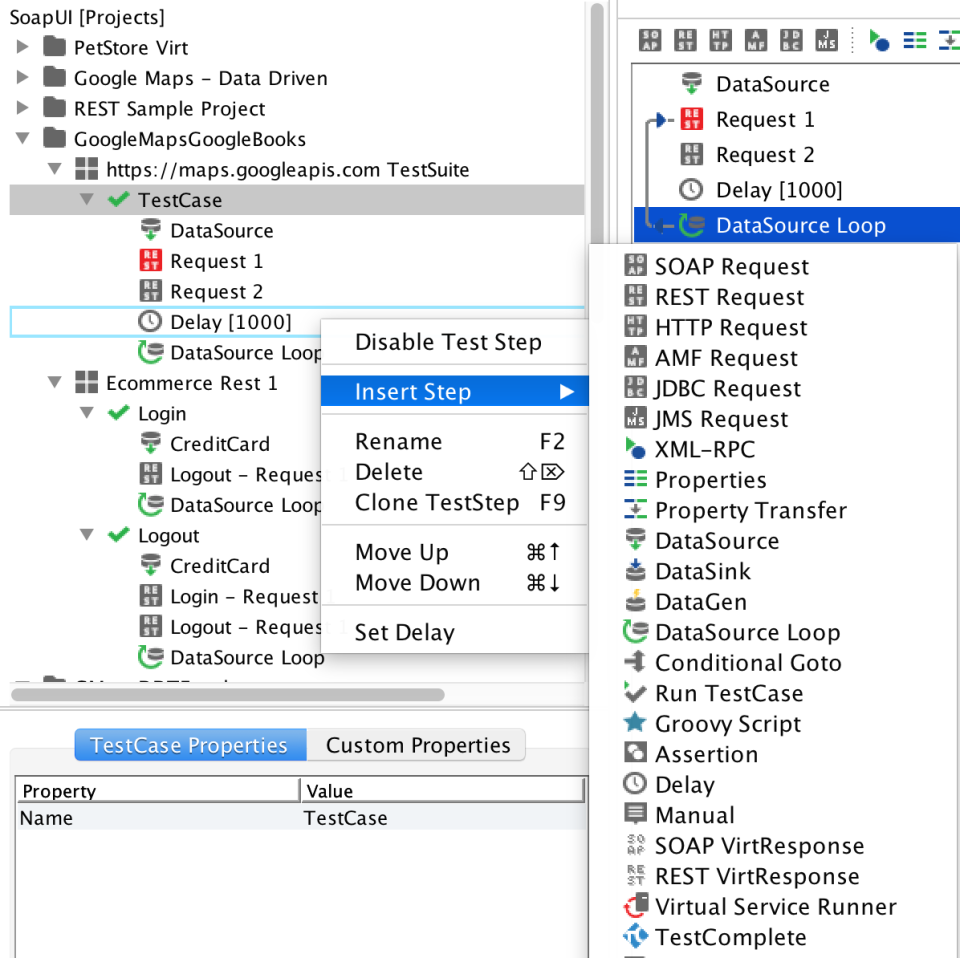 screenshot of SoapUI