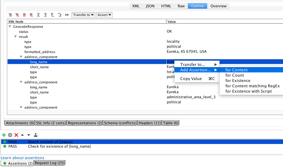 screenshot of SoapUI