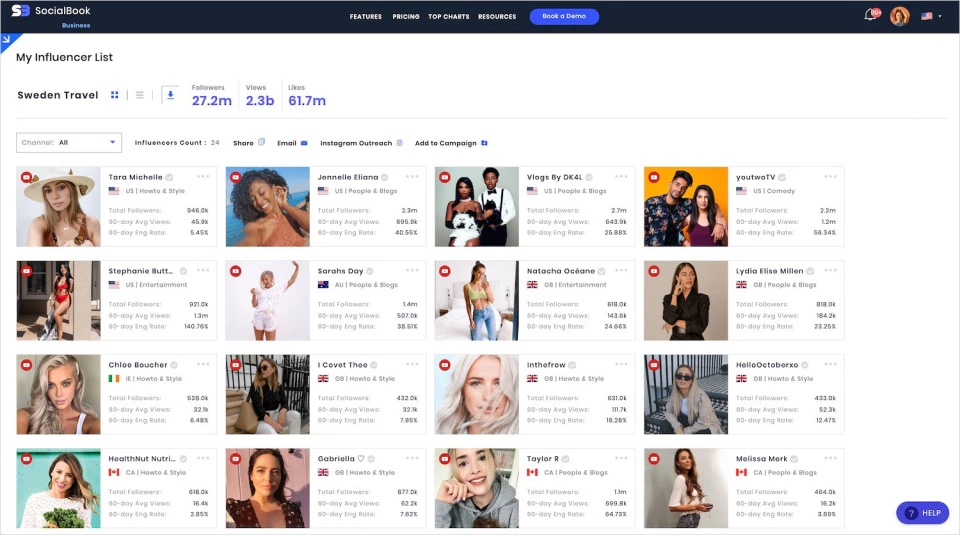 screenshot of SocialBook