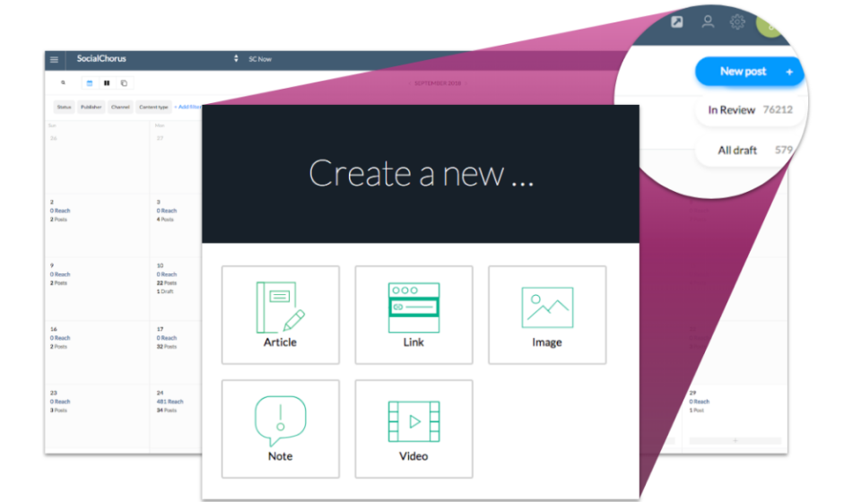 screenshot of SocialChorus