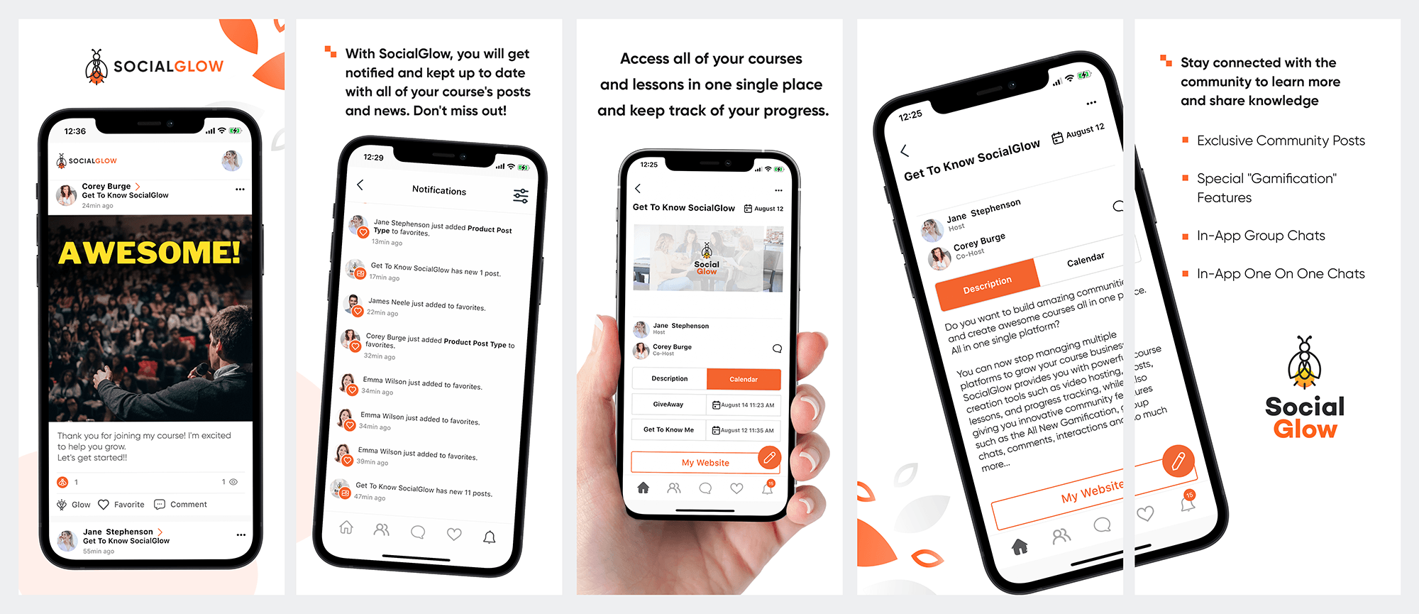 screenshot of SocialGlow