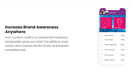 screenshot of SocialLadder