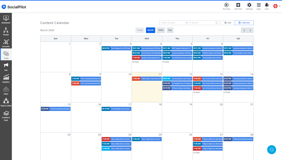 screenshot of SocialPilot