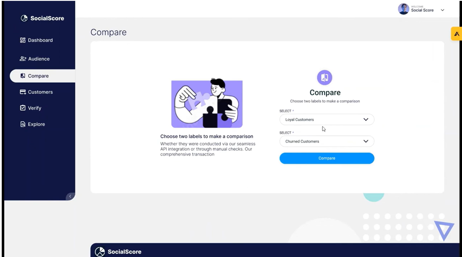 screenshot of SocialScore