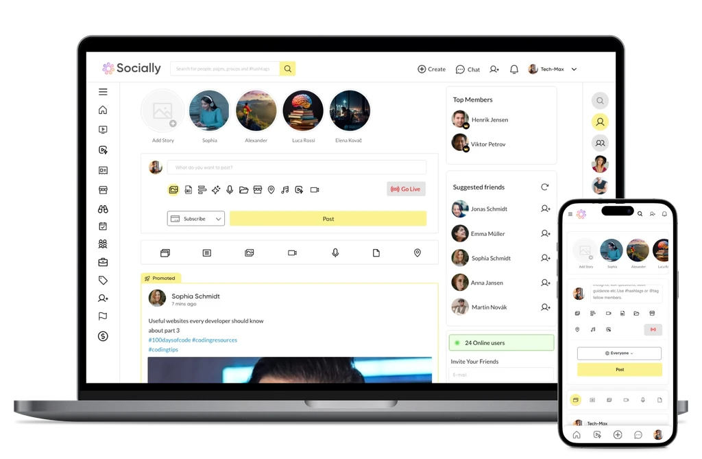 screenshot of Socially