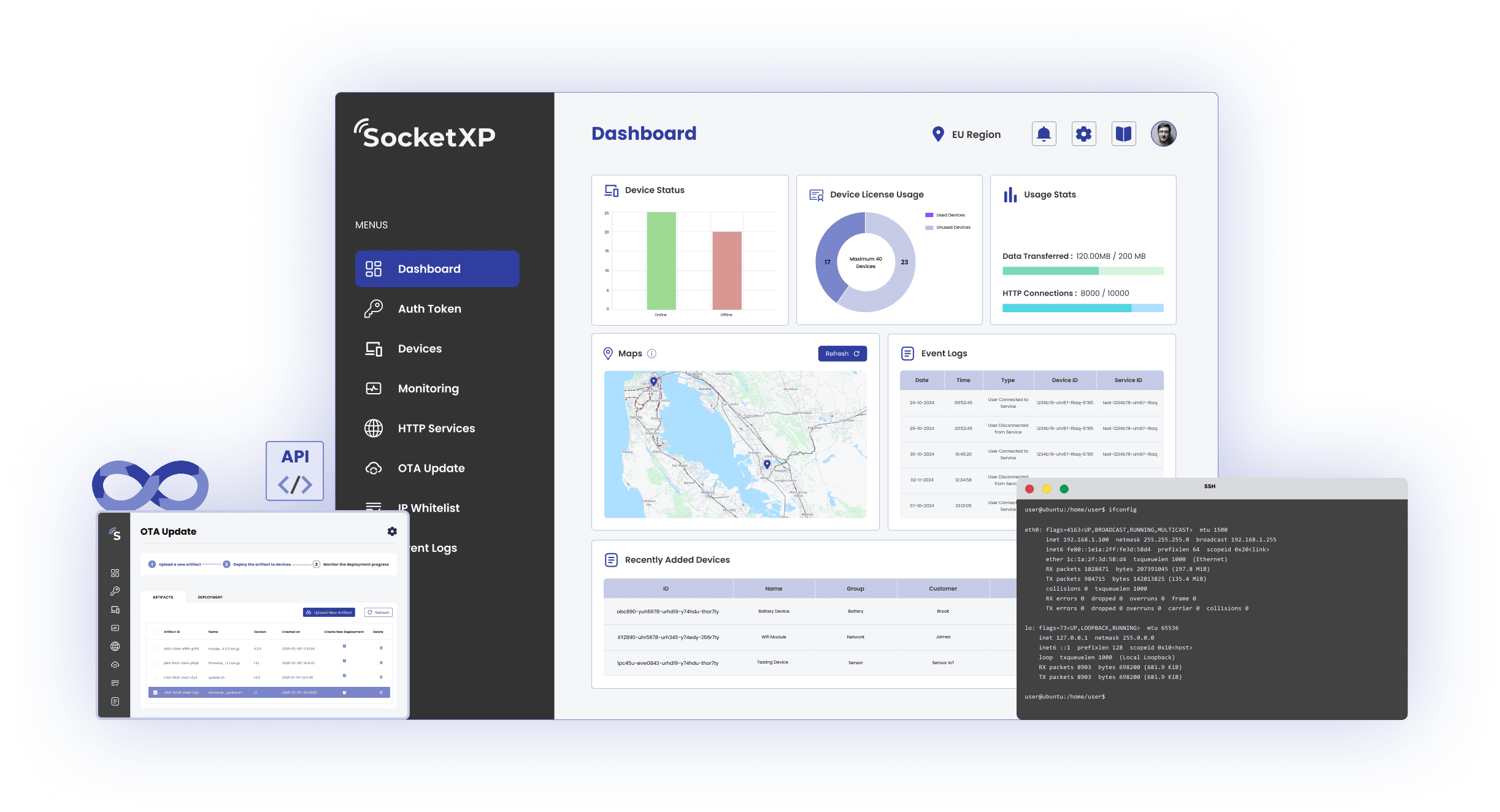 screenshot of SocketXP