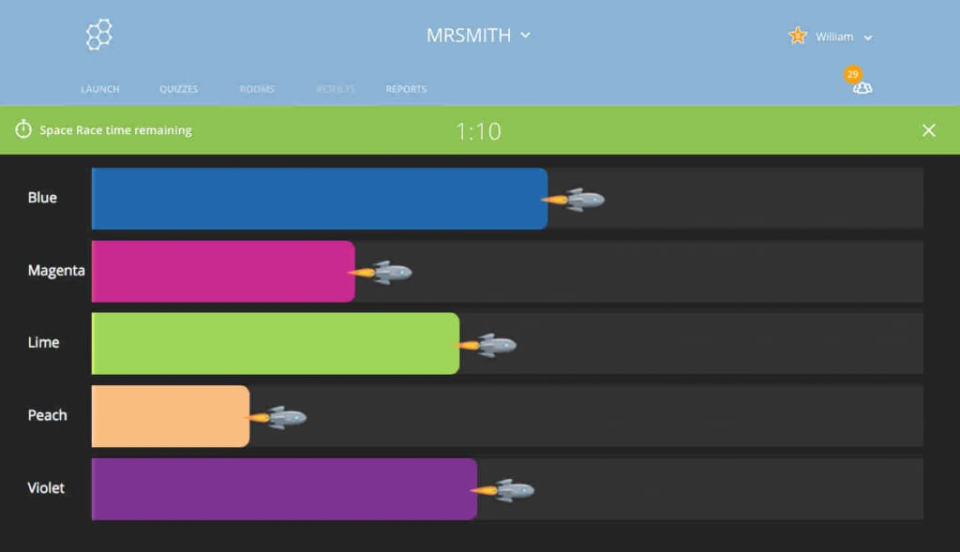 screenshot of Socrative