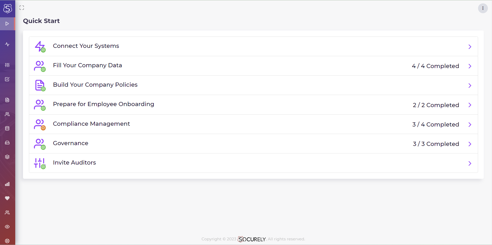 screenshot of Socurely