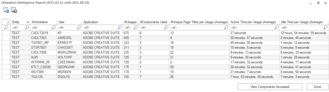 screenshot of SofTrack