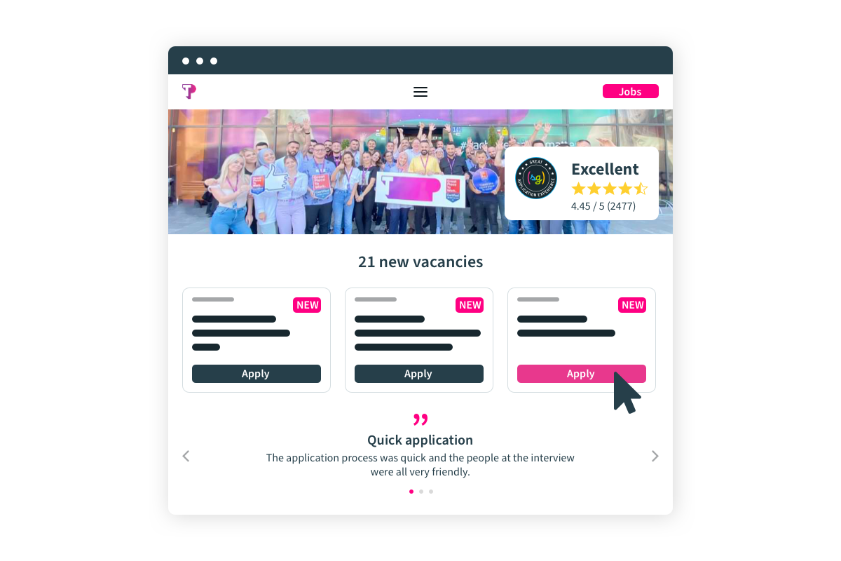 screenshot of Softgarden