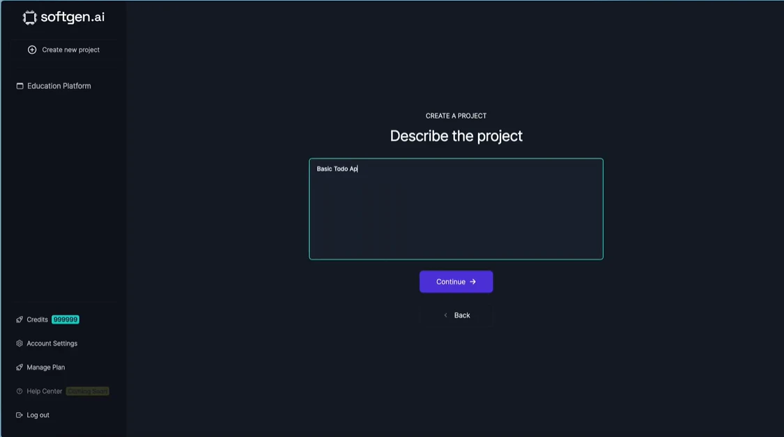 screenshot of Softgen