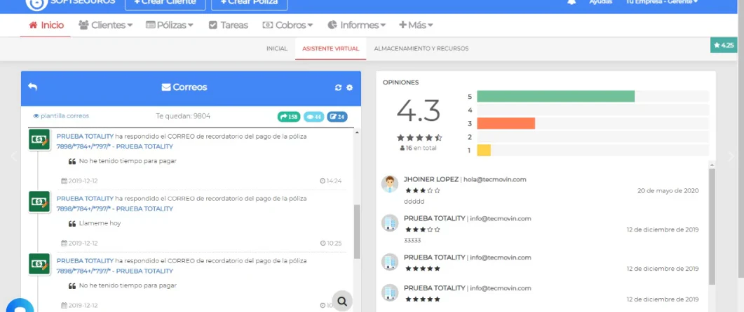screenshot of Softseguros