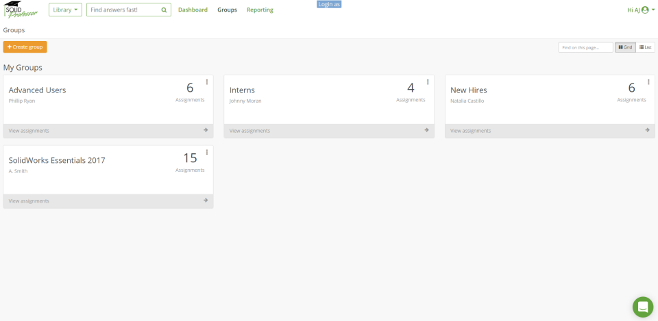 screenshot of SolidProfessor