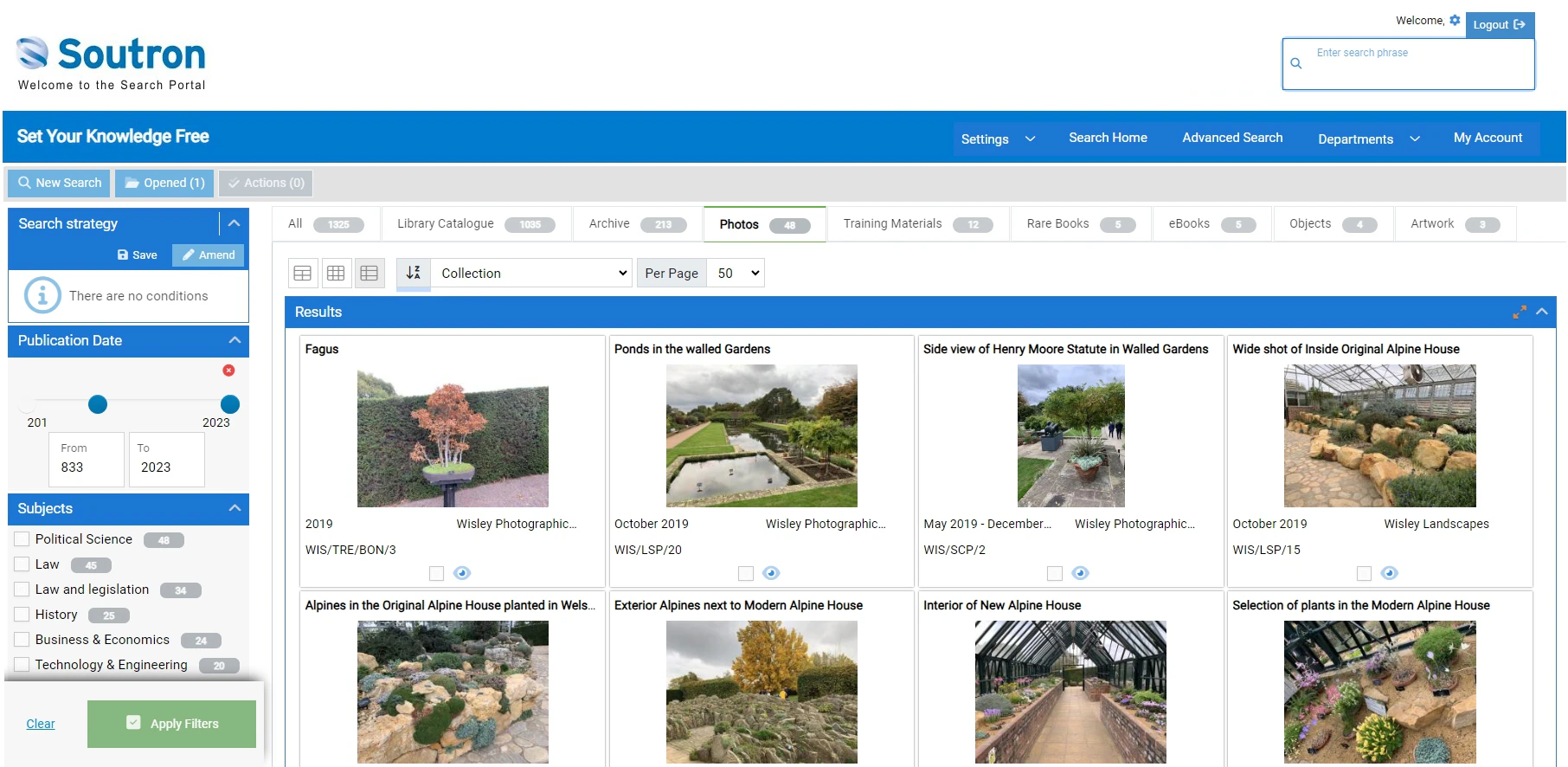 screenshot of Soutron