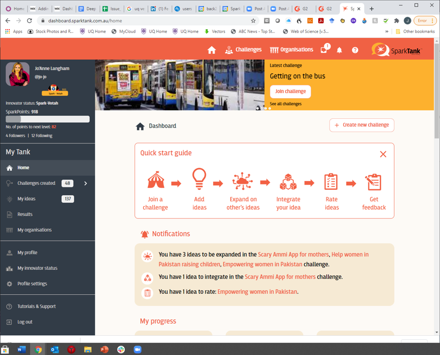 screenshot of SparkTank