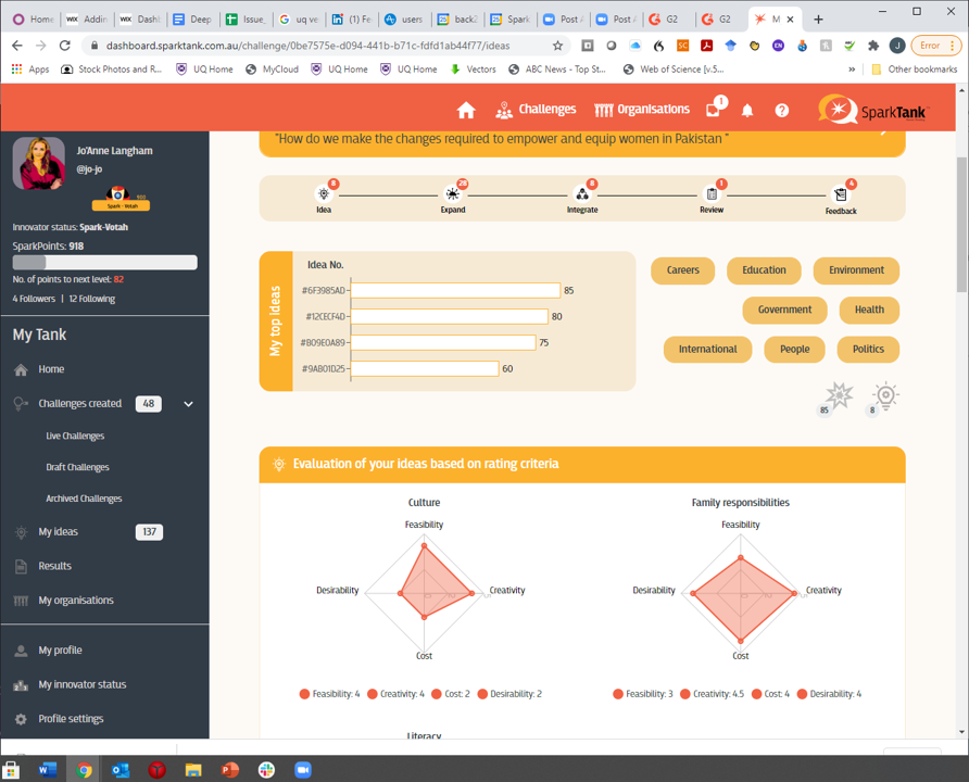 screenshot of SparkTank