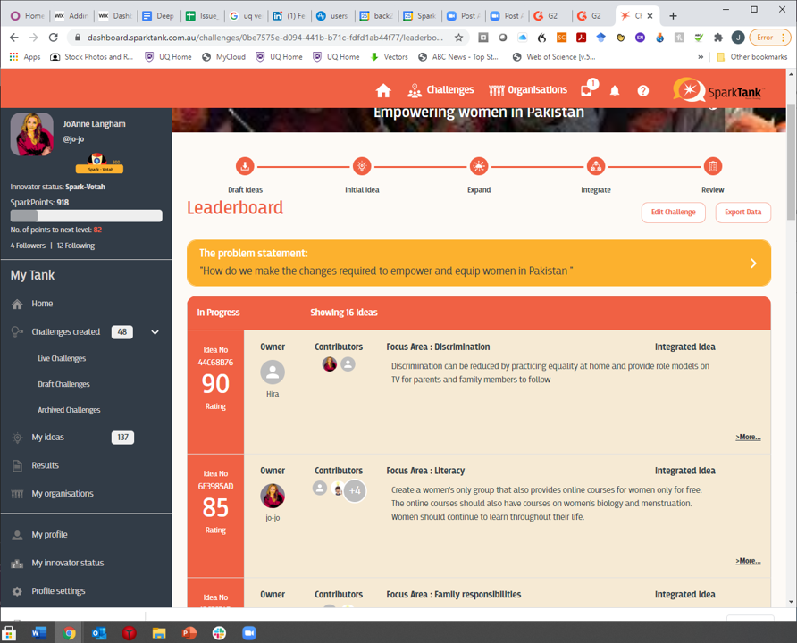 screenshot of SparkTank