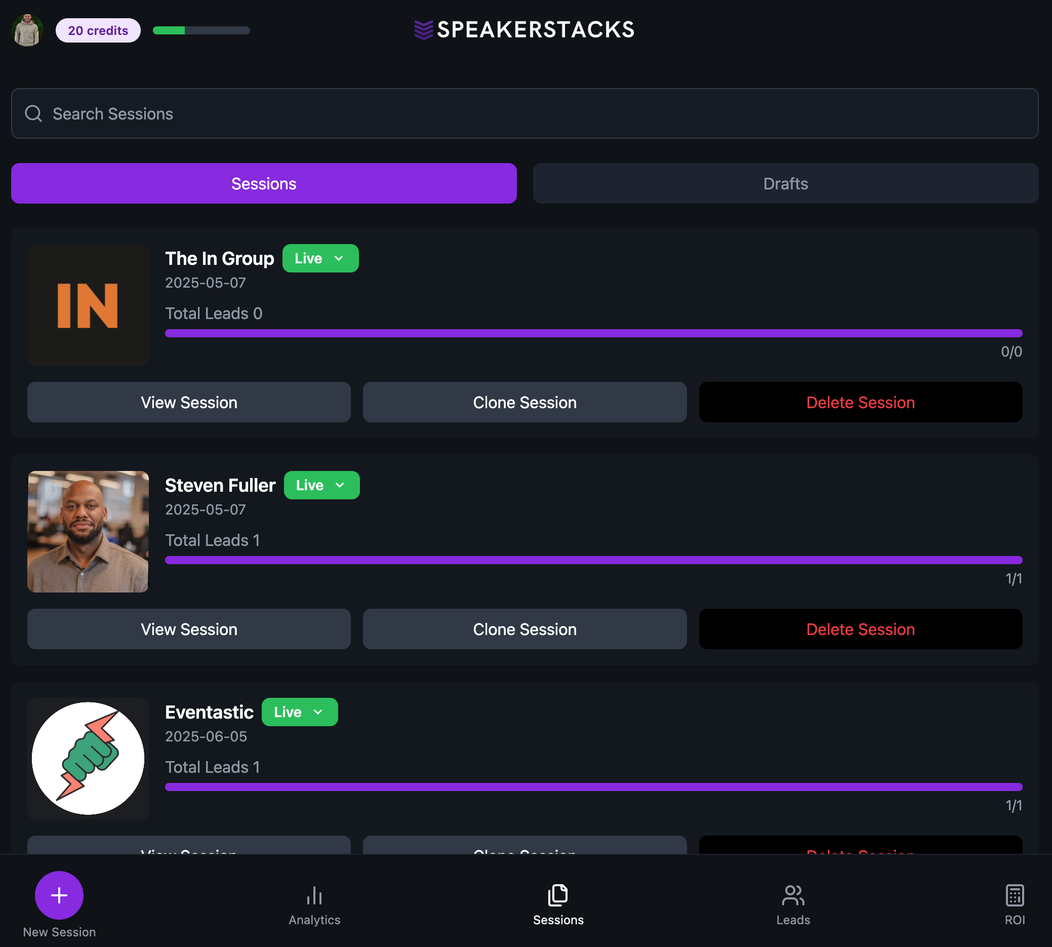 screenshot of SpeakerStacks