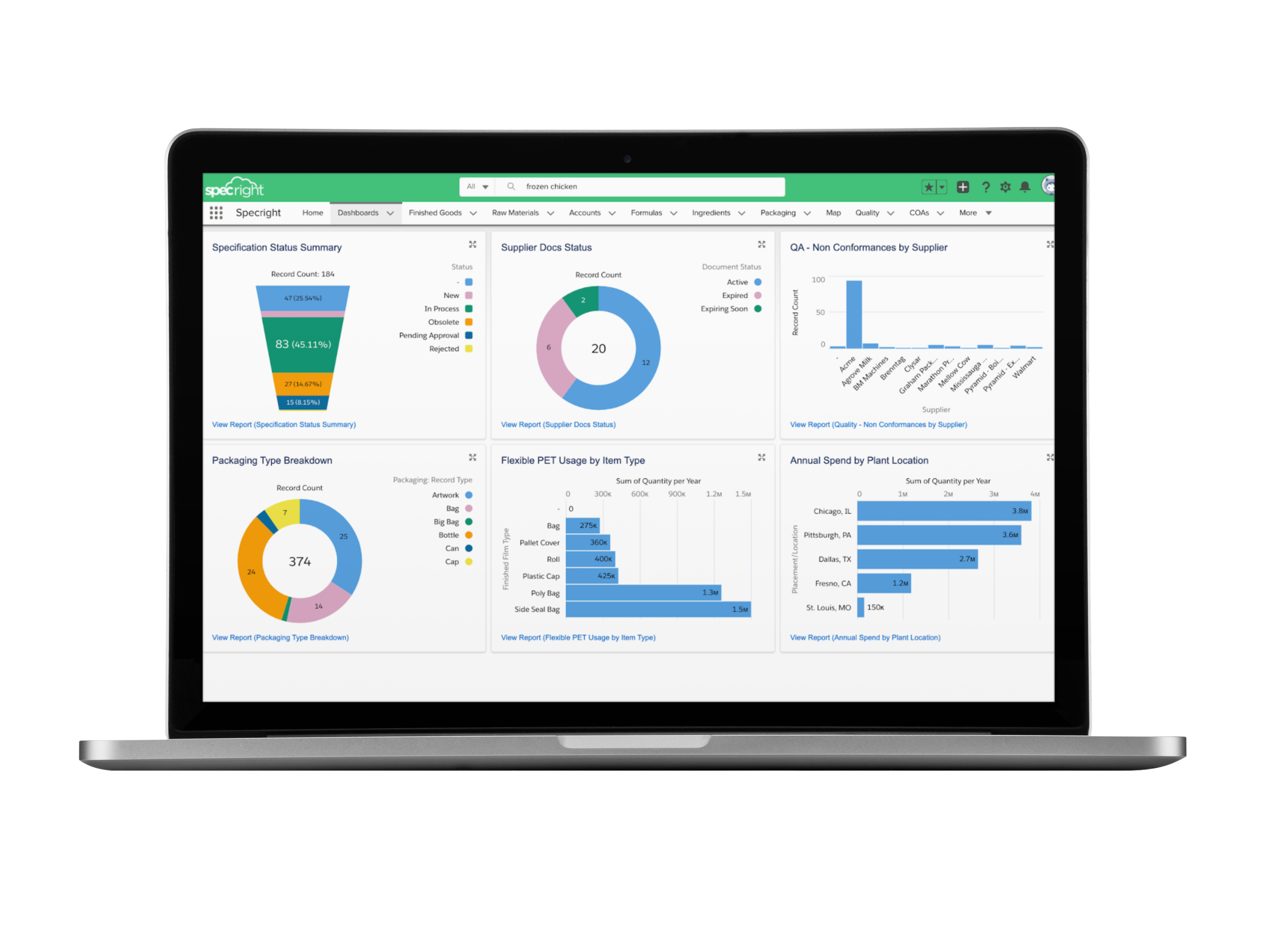 screenshot of Specright