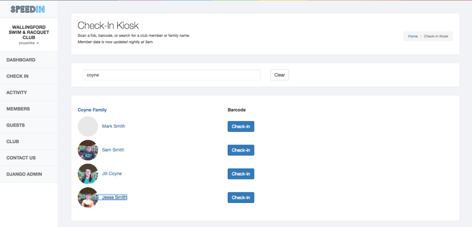 screenshot of SpeedIn