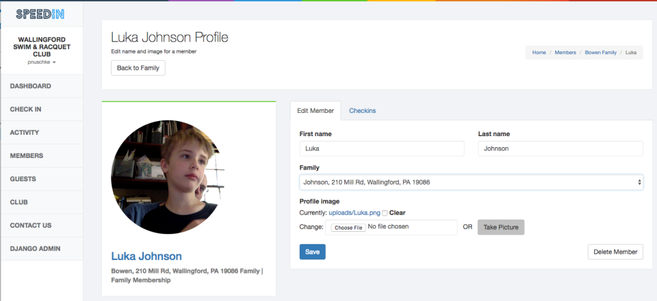 screenshot of SpeedIn