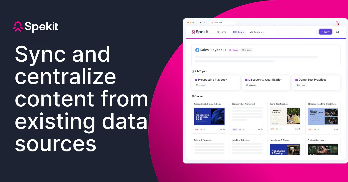 screenshot of Spekit