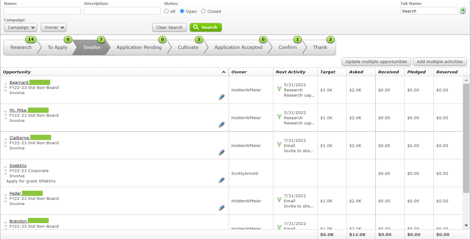 screenshot of Spektrix