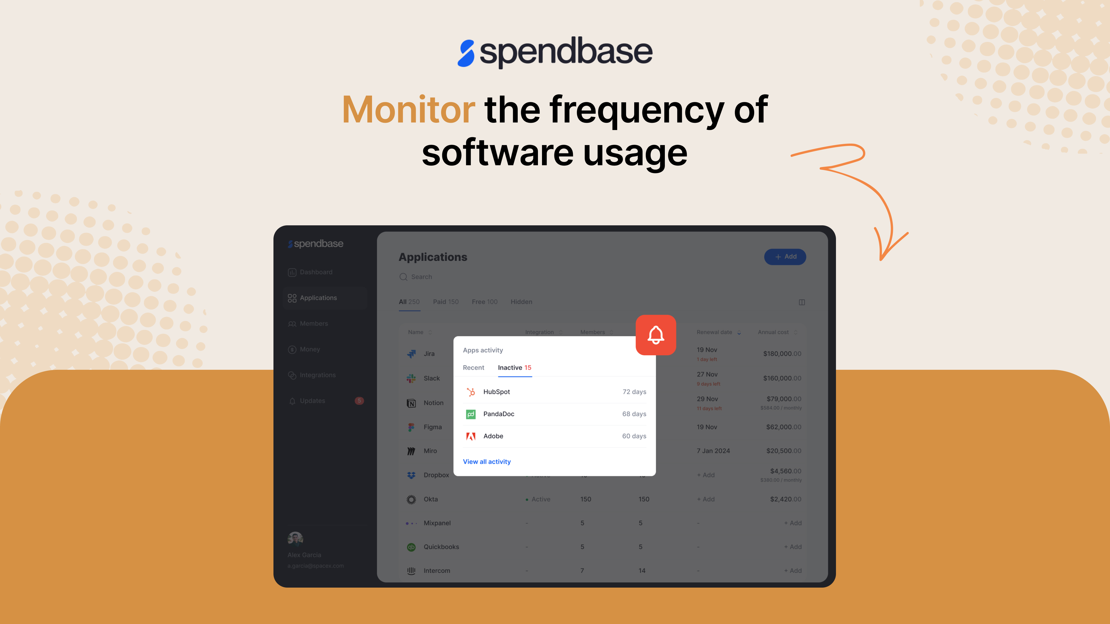 screenshot of Spendbase