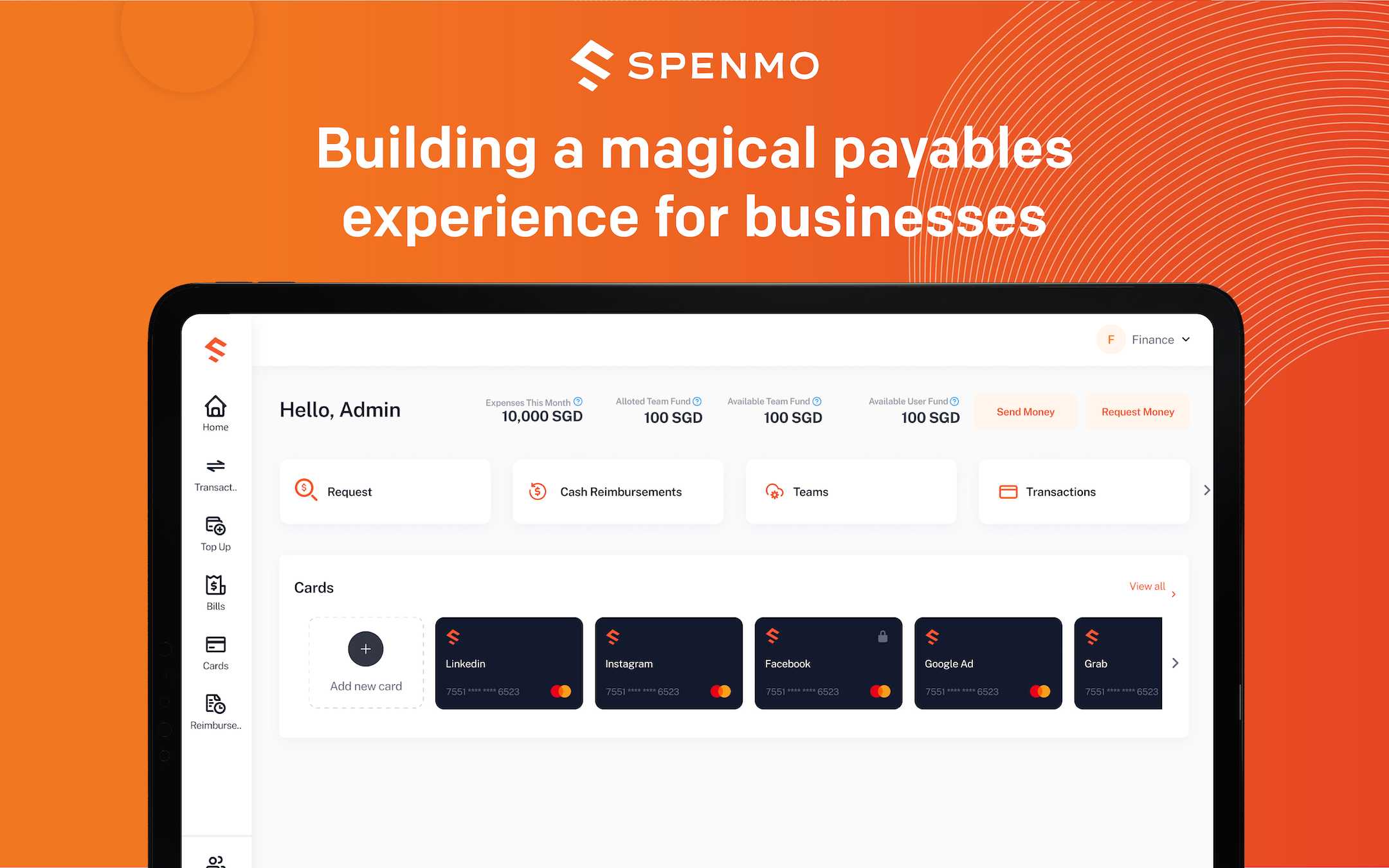 screenshot of Spenmo