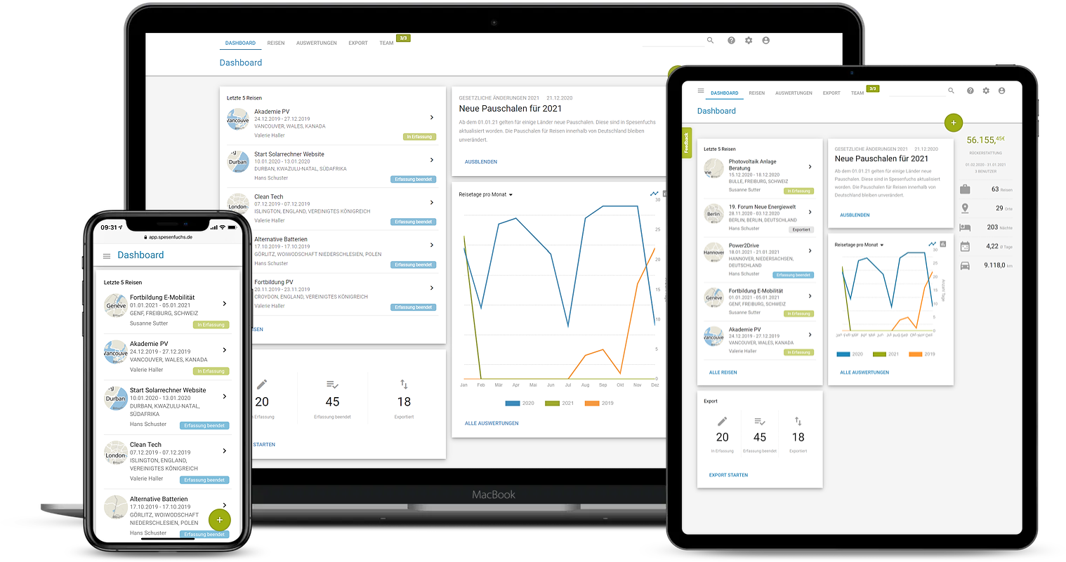 screenshot of Spesenfuchs