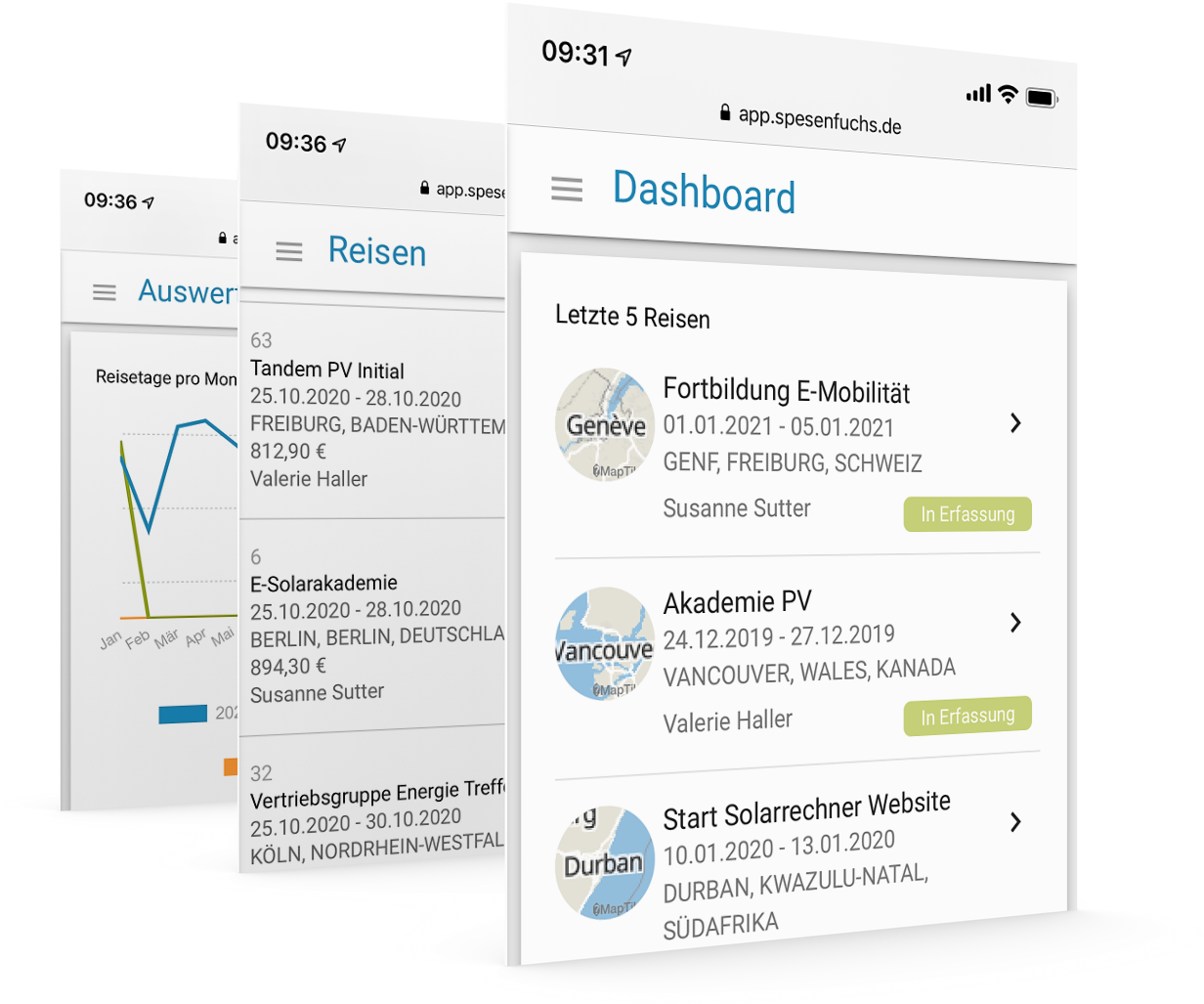 screenshot of Spesenfuchs