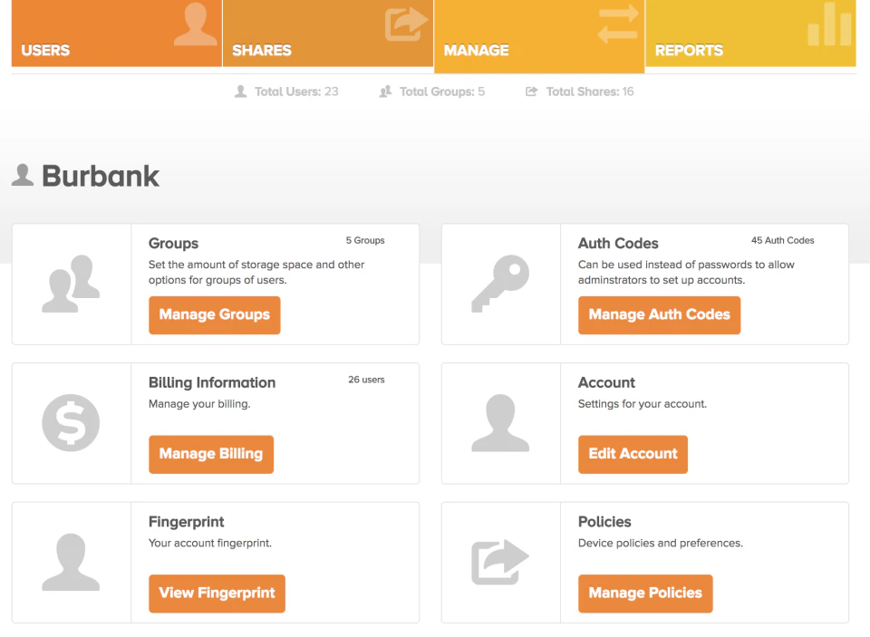 screenshot of SpiderOak