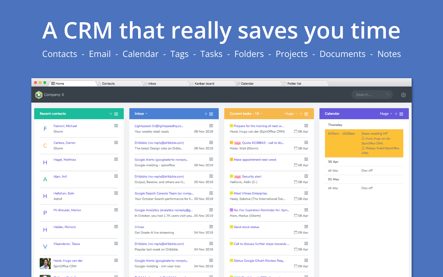 screenshot of SpinOffice