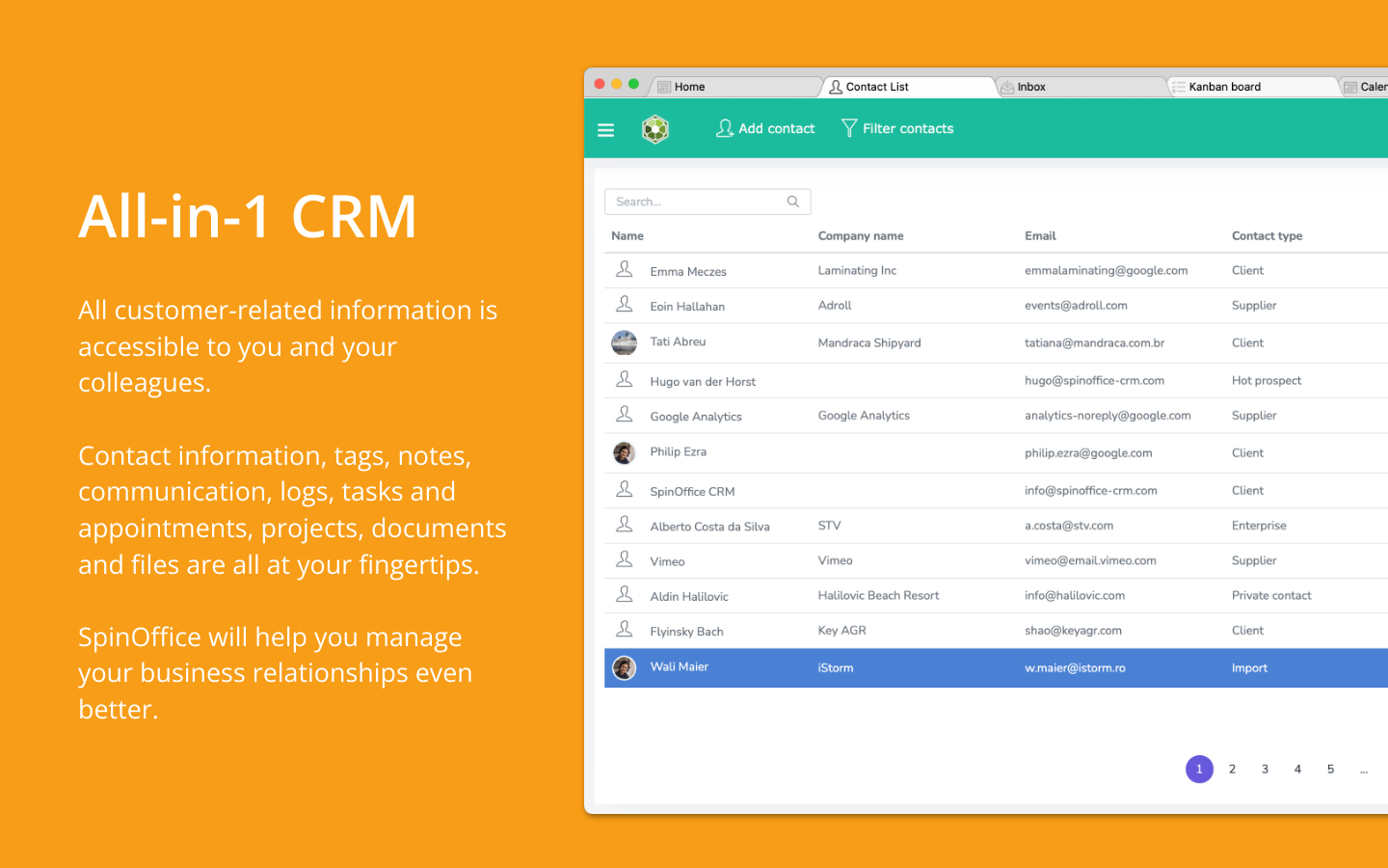 screenshot of SpinOffice